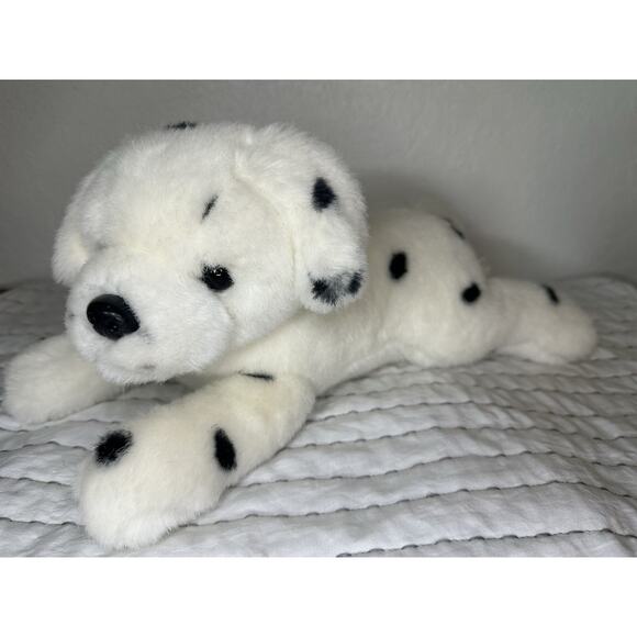 Chosun Dalmatian Plush Dog Laying Down Vintage 14” Stuffed Puppy Animal - Picture 1 of 5